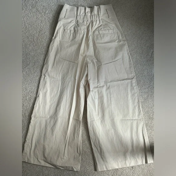 Zara cream colored pleated trousers - size X-Small - Picture 3 of 4